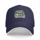 Black baseball cap with 'Water My Plants When I'm Gone' skull and plant graphic