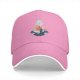 Black Baseball Cap With Mountain Hiker Silhouette Landscape Art