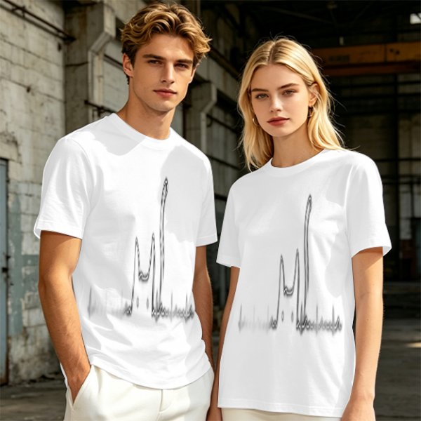 Olive Green Oversized T-Shirt With Abstract Line Art Print