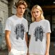 Oversized Olive T-Shirt With Alien 'Believe In Yourself' Graphic