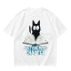Olive T-Shirt with Black Cat Reading Book 'Just One More Chapter' Print