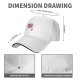 Black baseball cap with sad running pink heart graphic