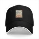 Black Baseball Cap with Ukiyo-e Style Ramen and Mount Fuji Art