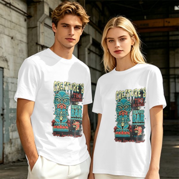 Creature's Tiki Lounge Seafood Bar Graphic T-Shirt