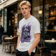 Olive Graphic T-Shirt with Black Mage Records Wizard Artwork