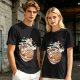 Olive Green T-Shirt With Ramen Bowl Graphic Print