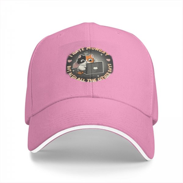 I Hate Monday But Also All The Other Days Cat Baseball Cap