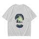 Olive T-Shirt With Skull Silhouette Print Featuring Forest Spirits