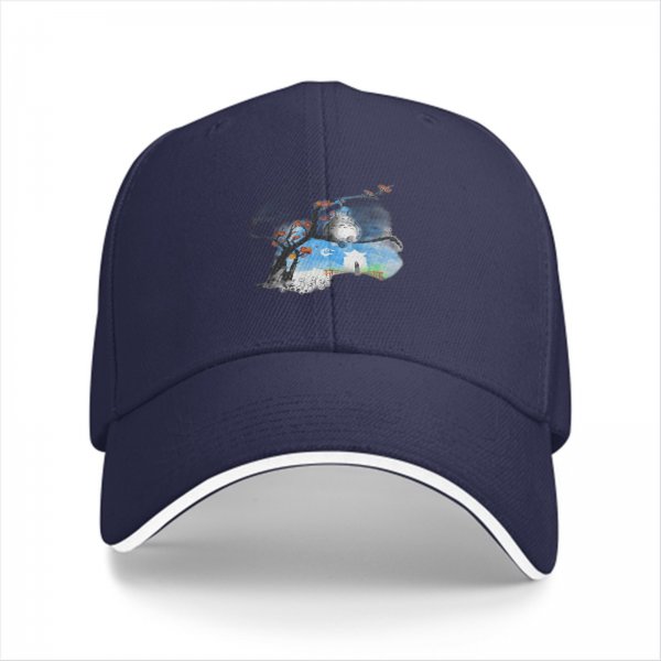 Black Baseball Cap With Whimsical Night Tree And Sheep Art Print