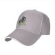 Black baseball cap with colorful cat graphic and Evil Girls text