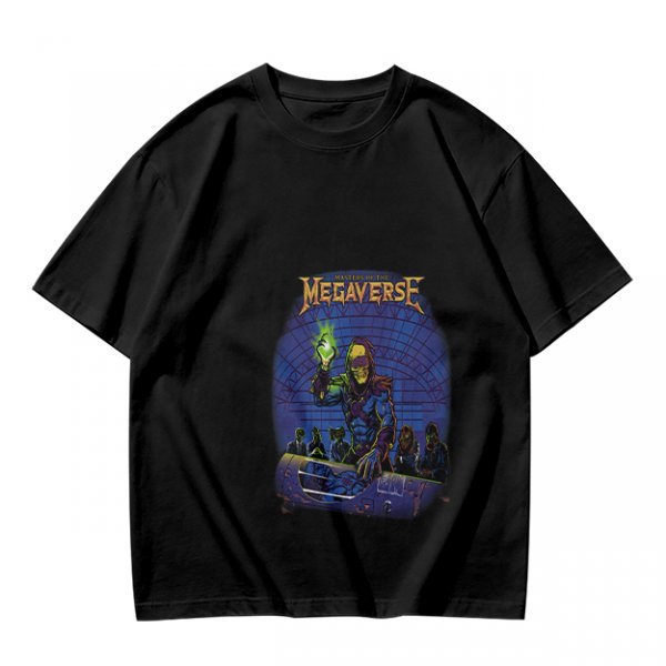 Olive T-Shirt With Megaverse Sci-Fi Villain Graphic Print