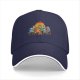 Black Baseball Cap With Cartoon Dog Family Dining Print