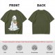 Olive T-Shirt With Melting Snowman Christmas Print