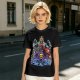 Olive T-shirt with Villainous Cartoon Character Group Print