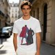 Olive T-shirt with Superman Laser Eyes Art Print