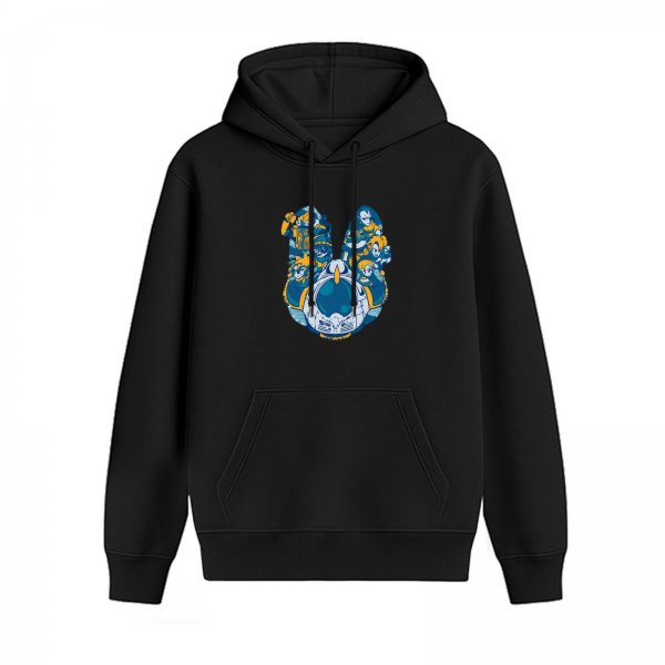 Black Hoodie With Anime Character Group Graphic Design