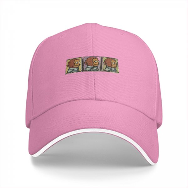 Black baseball cap with three panel monkey character print