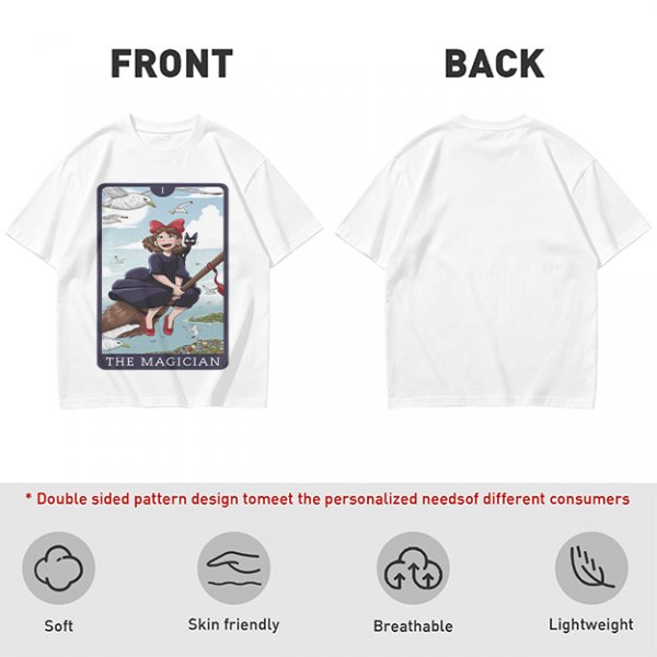 Olive T-Shirt Featuring Kiki's Delivery Service The Magician Tarot Art