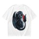 Olive T-shirt with cute starry night dragon graphic