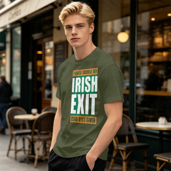 Irish Exit Funny St. Patrick's Day T-Shirt Design
