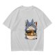 Olive T-shirt with Totoro ramen bowl graphic print