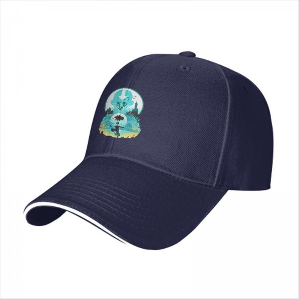 Avatar Themed Black Baseball Cap With Airbender Artwork