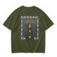 Olive t-shirt with retro video game 'It's dangerous to go alone' print