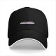 Black baseball cap with vintage lunch tray graphic design