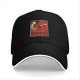 Black Baseball Cap With Vintage Wine Lady Graphic Print