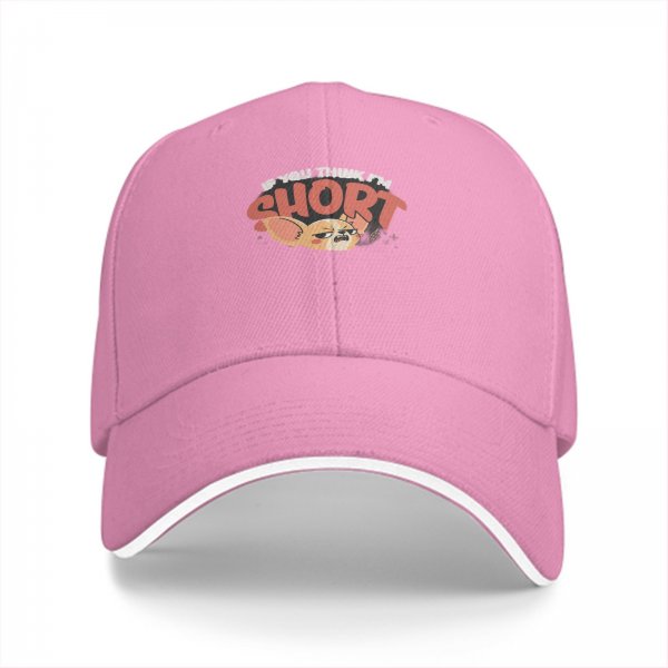 Black baseball cap with 'If You Think I'm Short' and annoyed fennec graphic