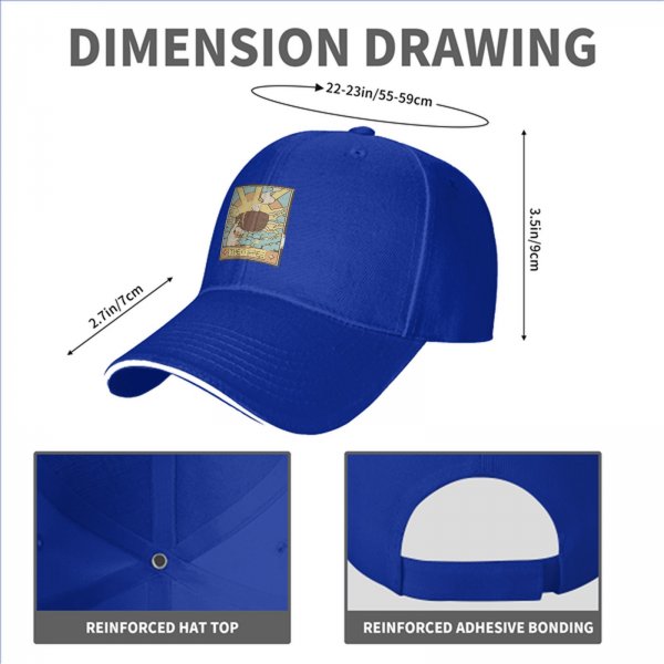 Black baseball cap with tarot card style coffee graphic