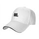 Black Baseball Cap With Grumpy Black Cat Graphic Design