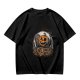 Olive Halloween Skeleton Pumpkin Graphic T-Shirt