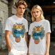 Neko Bus Tours Cat Graphic Olive T-Shirt