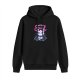 Black hoodie with pastel gothic feline devil cat graphic