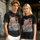 Olive T-Shirt With Great Wave Inspired Monster Ramen Bowl Art