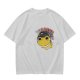 Olive green t-shirt with space frog graphic and Houston text