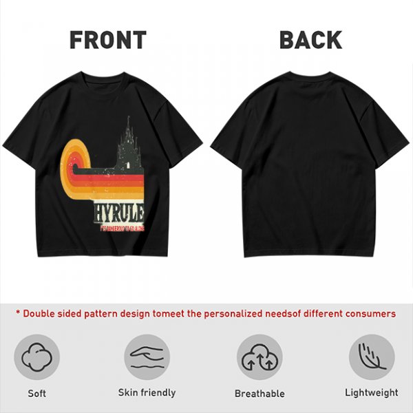 Hyrule Retro Castle Graphic T-Shirt For Fans
