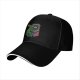 Black Baseball Cap with T-Rex Playing Asteroids Arcade Game Over Print