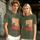 Olive Green T-Shirt with King from The Owl House Titan Noir Print