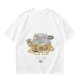 Olive Green T-Shirt With Stylish Cat Graphic Print