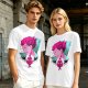 Olive T-shirt with Hisoka Anime Character and Ace of Hearts Print