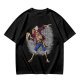 Olive T-Shirt with Monkey D Luffy Breaking Through Brick Wall Art