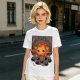 Olive t-shirt with Calcifer and soot sprites graphic print