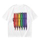 Olive T-Shirt With Rainbow Pride Cats Graphic