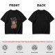 Olive Graphic T-Shirt With Bloody Burger Monster Print