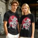 Olive T-shirt with Luffy Gear 5 Sun God Nika Anime Print