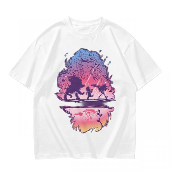 Olive T-Shirt With Fantasy Silhouette Group Art Print