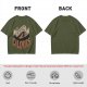 Olive Green Graphic T-Shirt with Burned Calories Print