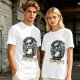 Olive graphic tee with sarcastic hungry opossum in sunglasses